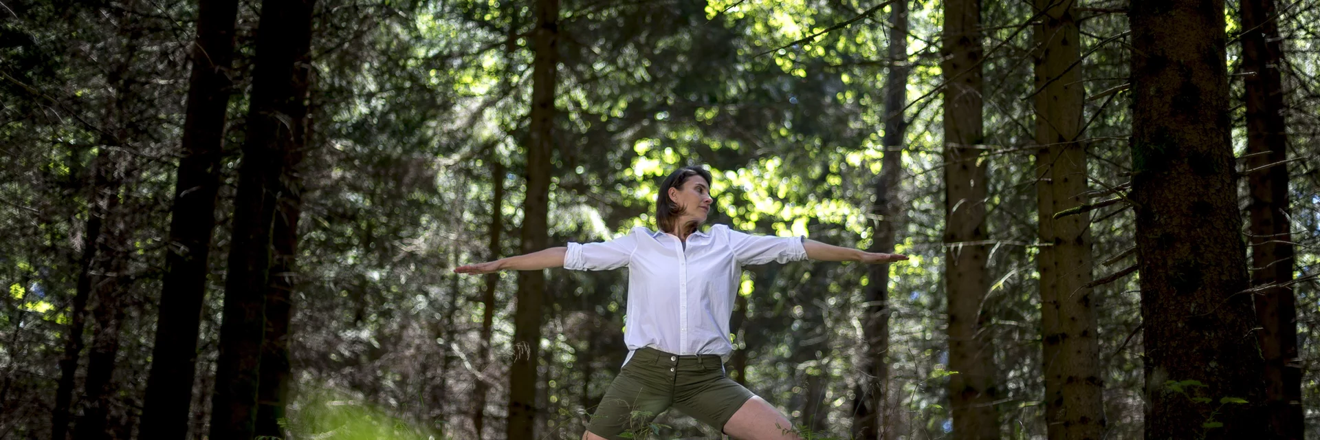 Yoga im Wald | © STG | Tom Lamm