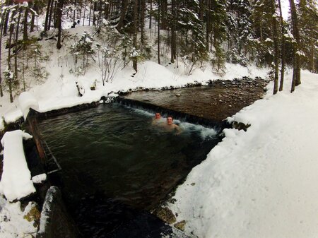 Kneipbecken im Winter