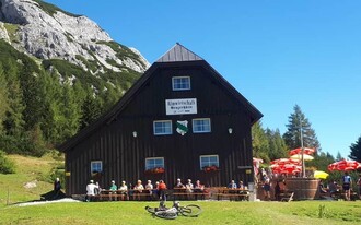 Grazerhütte, Tauplitzalm, Guest garden | © Grazerhütte