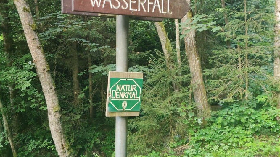 Schild Wasserfall | © Ferienwohnung Steirerglück