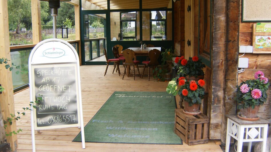 Abenteuerhof Schiefer - Speckhütte - Terrasse